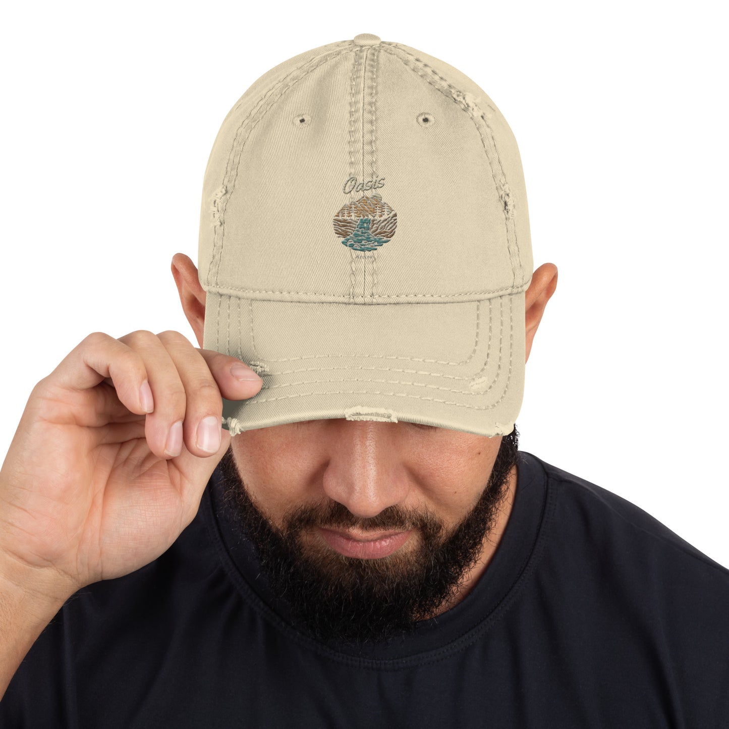 Oasis Distressed Dad Hat